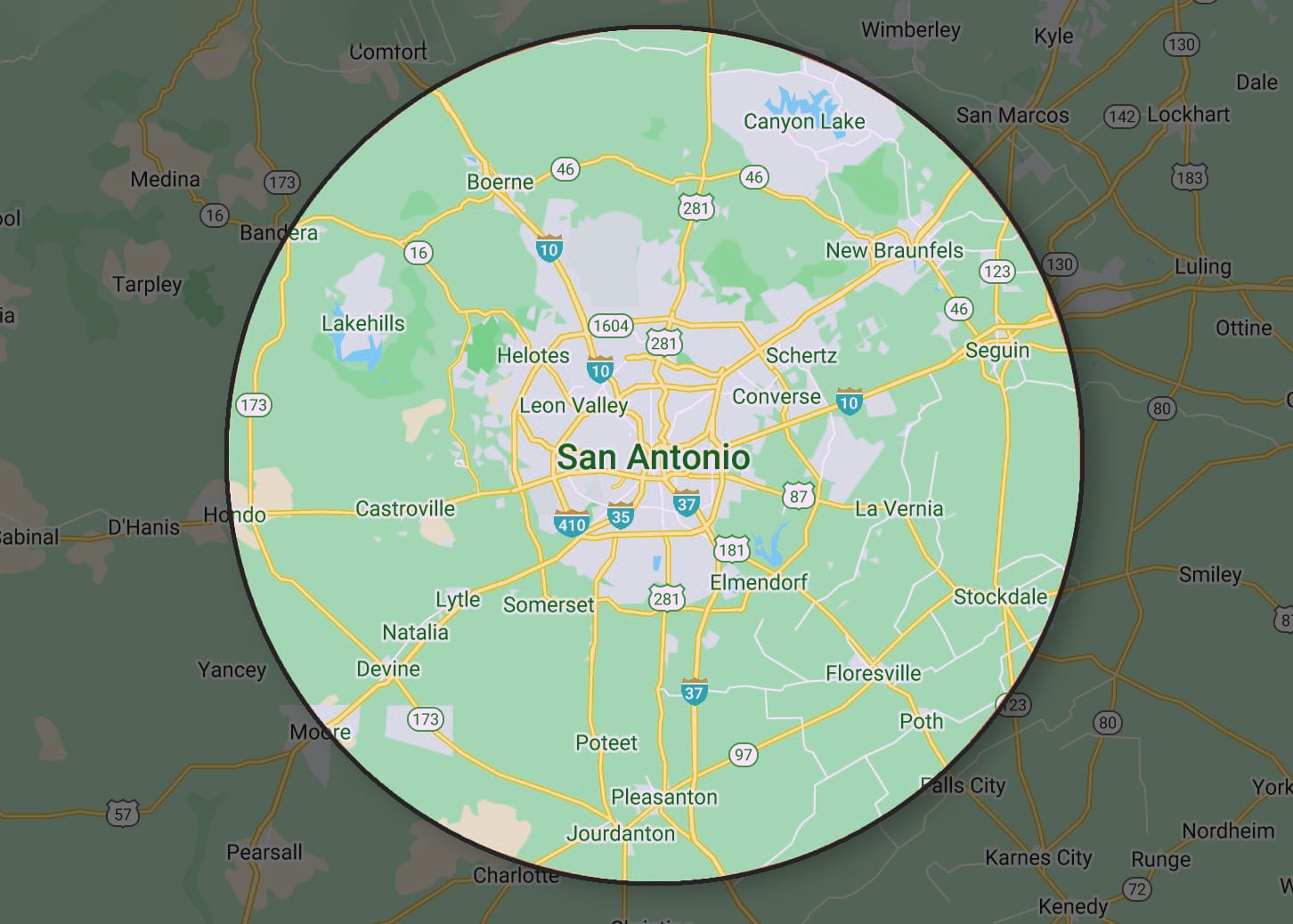 Rox Roofing Service Area map