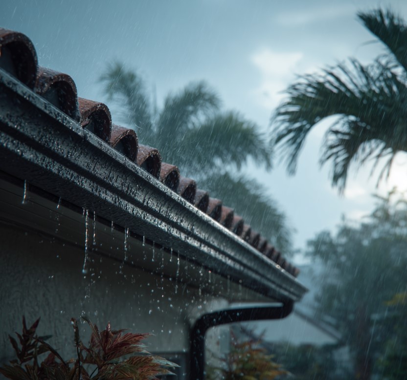 heavy rain affects roof gutters in Balcones Heights, TX